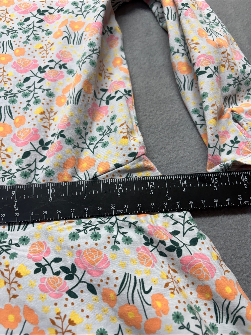 Matilda Jane Cream Floral Long-Sleeve Swing Dress with Green Ruffle - Picture 5 of 7